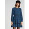anytime jurk in zebraprint blauw/zwart