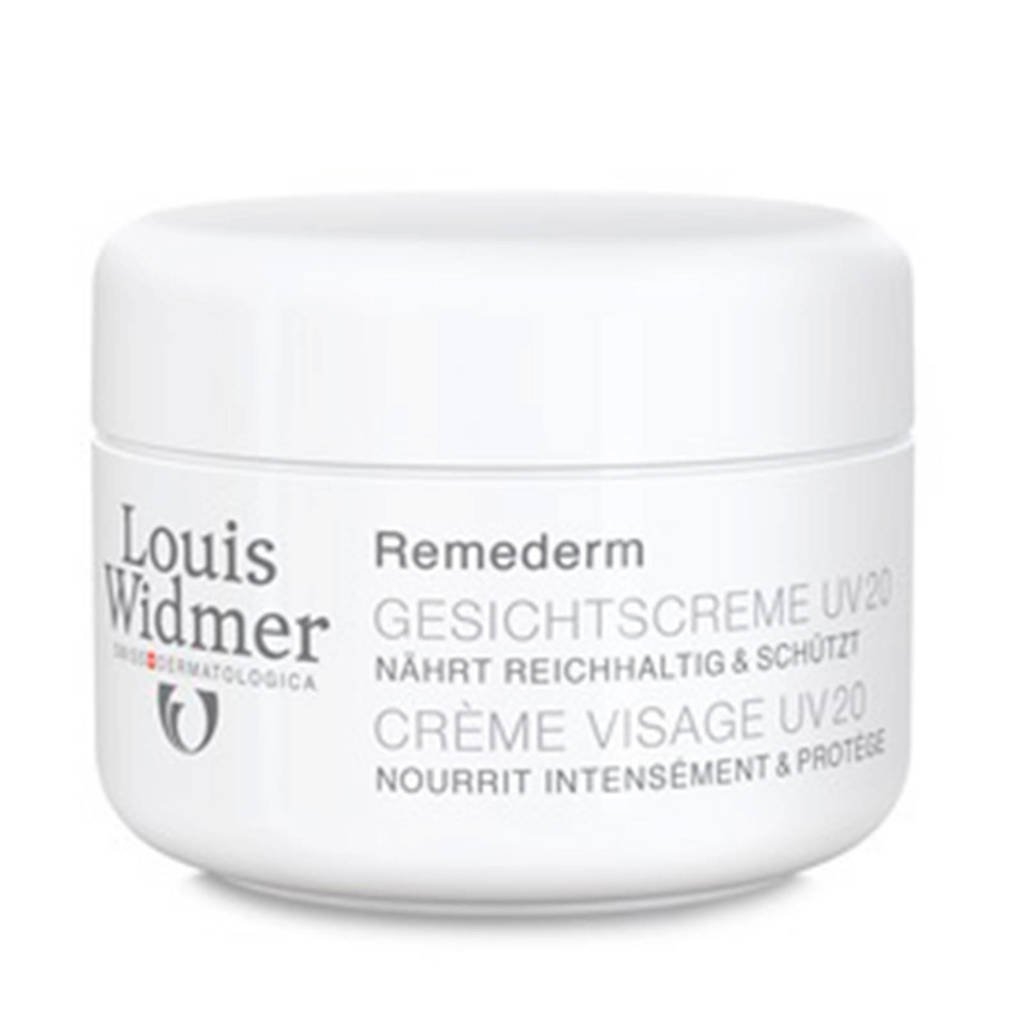 Louis Widmer Ongeparfumeerde Remederm UV20 gezichtscrème - 50 ml
