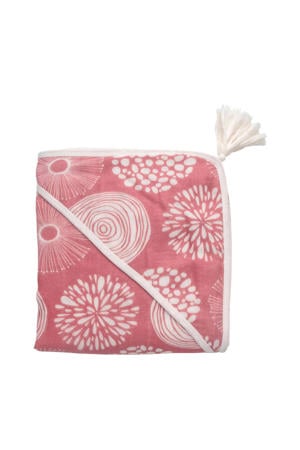 hydrofiel badcape 100x100 cm Sparkle roze