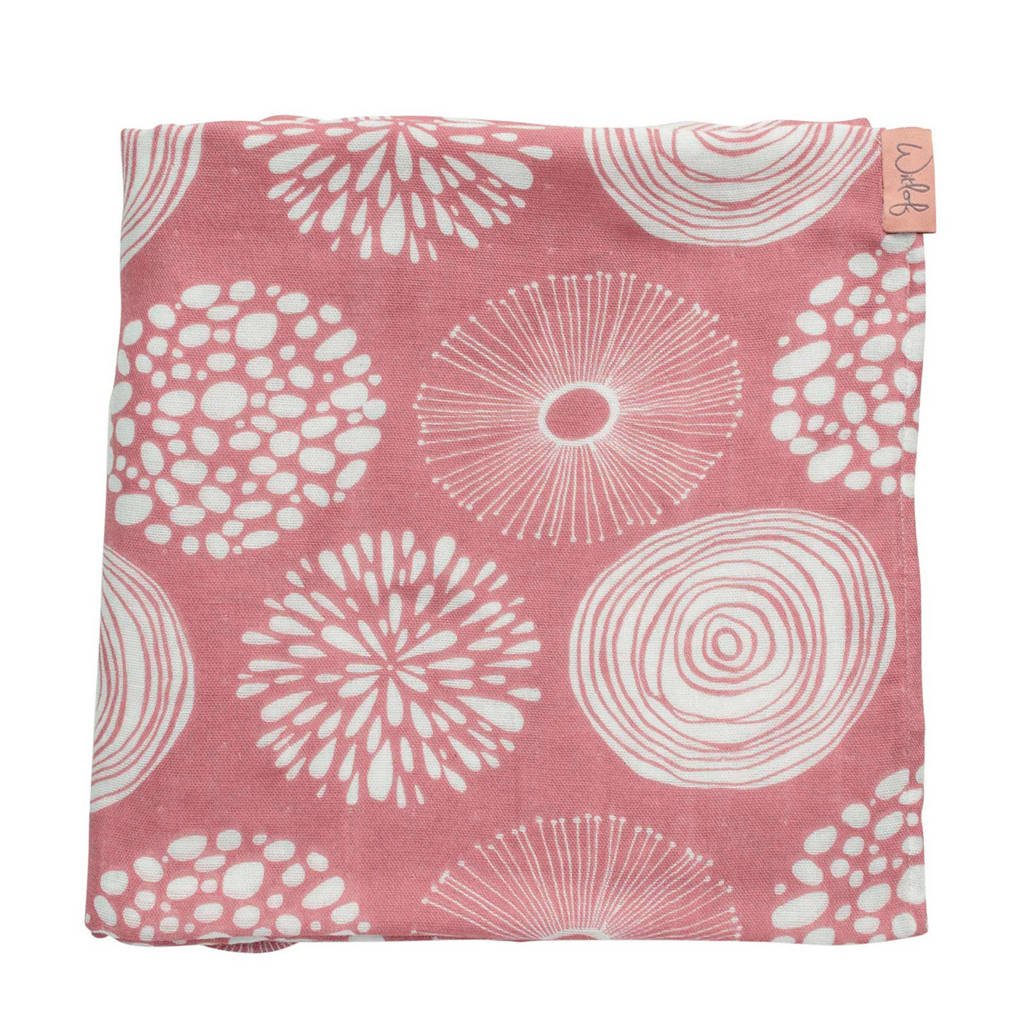 Witlof for kids hydrofiele doek 120x120 cm Sparkle roze, Roze