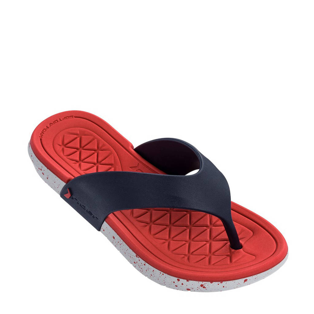 Blauw en rode jongens Rider Infinity teenslippers van rubber