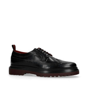 leren veterschoenen zwart
