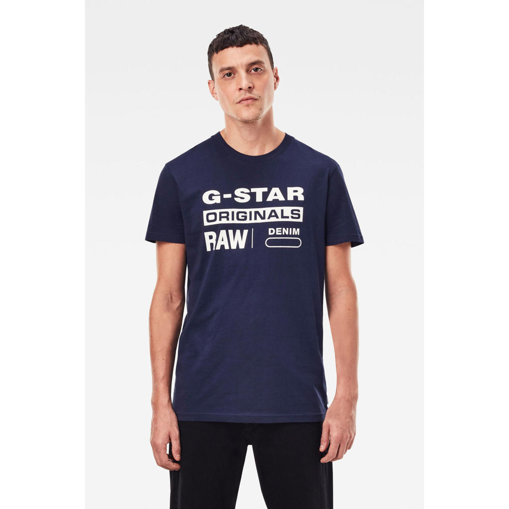 G-Star RAW T-shirt met tekstopdruk
