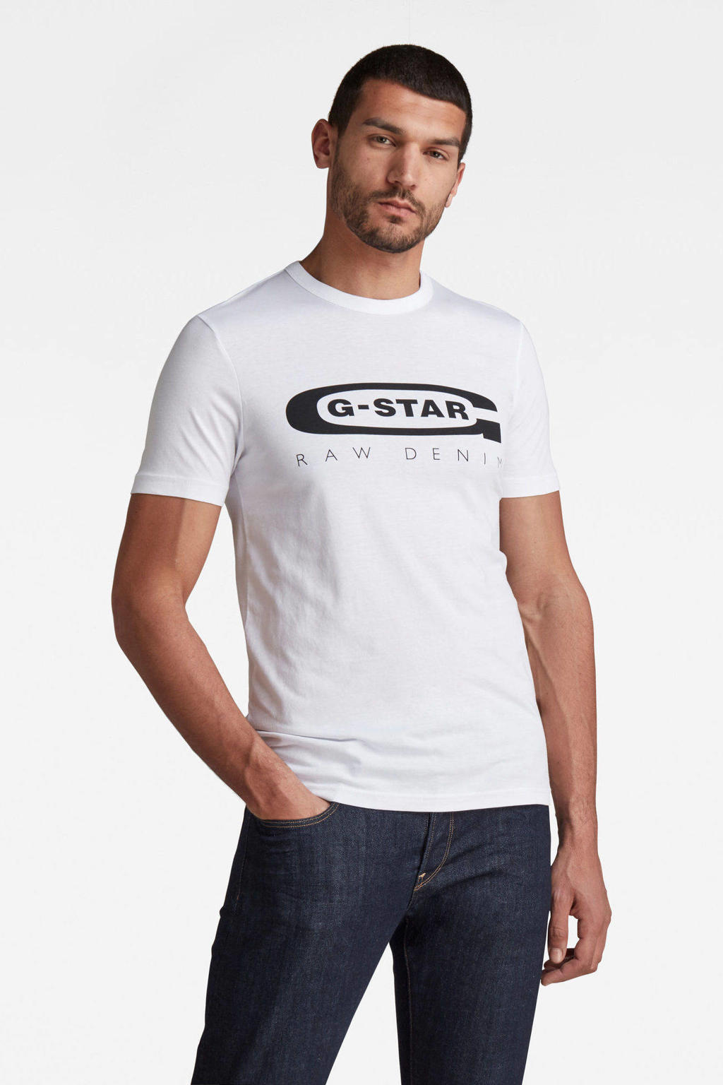 G-Star RAW T-shirt met logo wit
