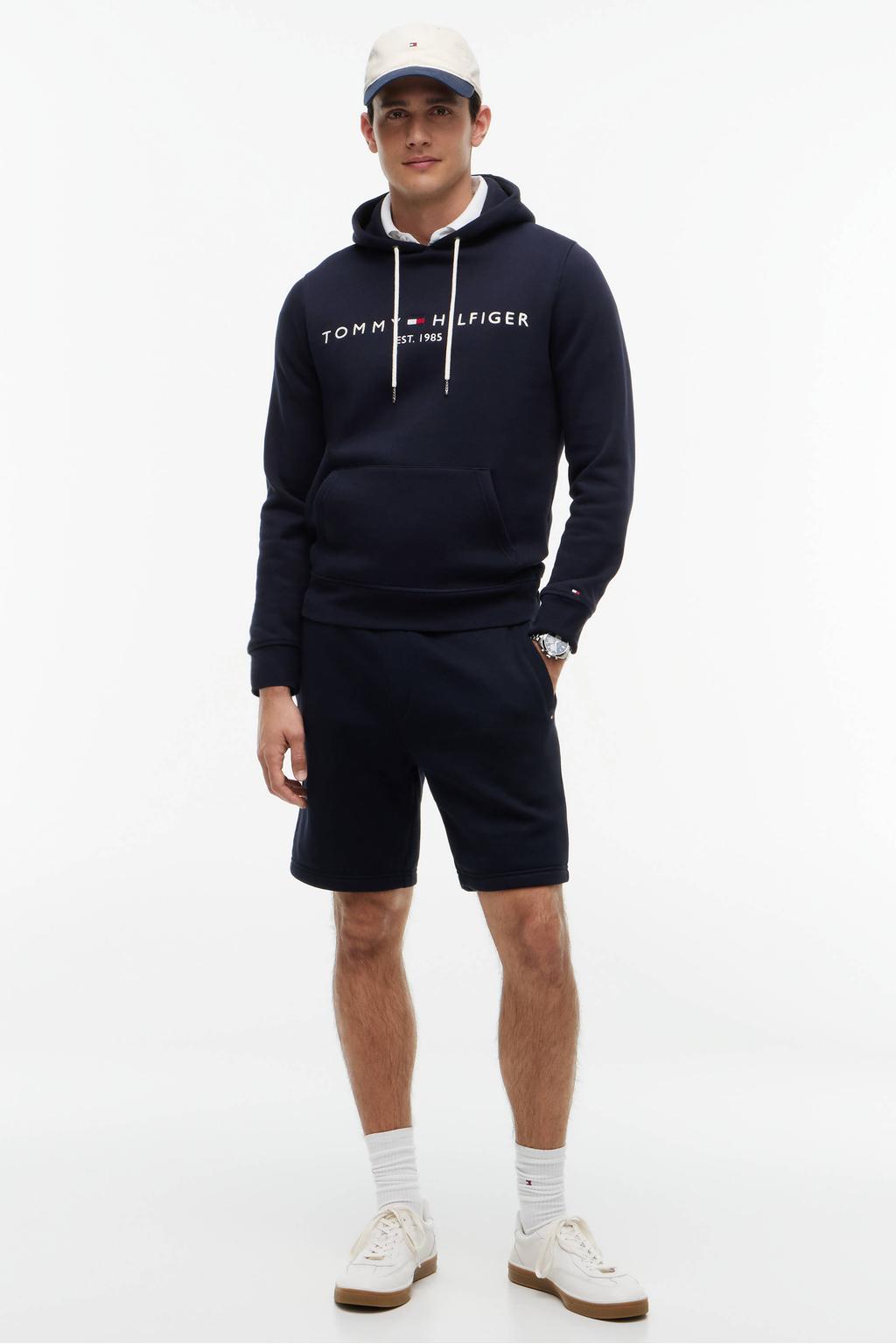 Tommy Hilfiger hoodie met logo donkerblauw