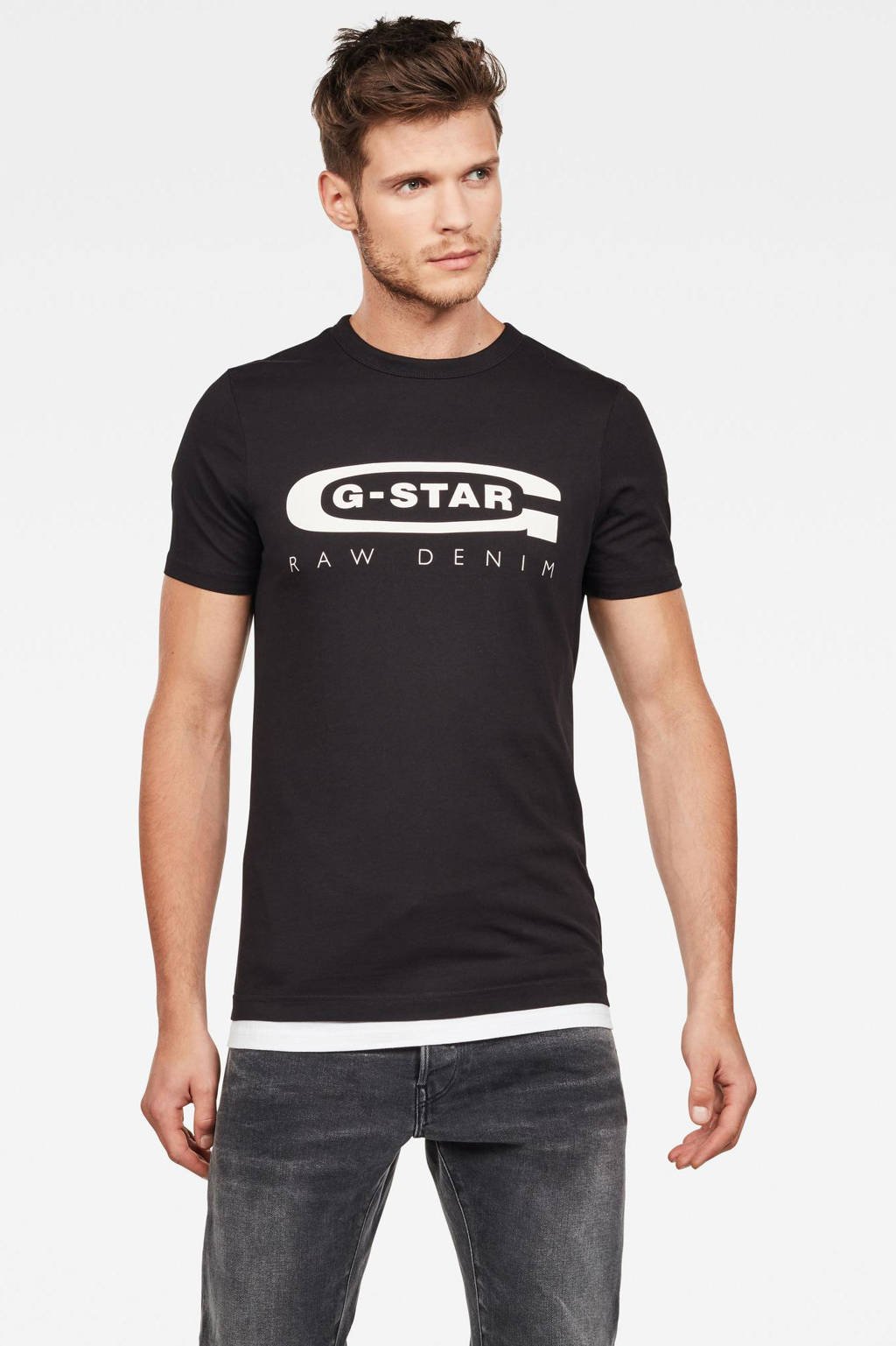 G-Star RAW T-shirt van biologisch katoen zwart