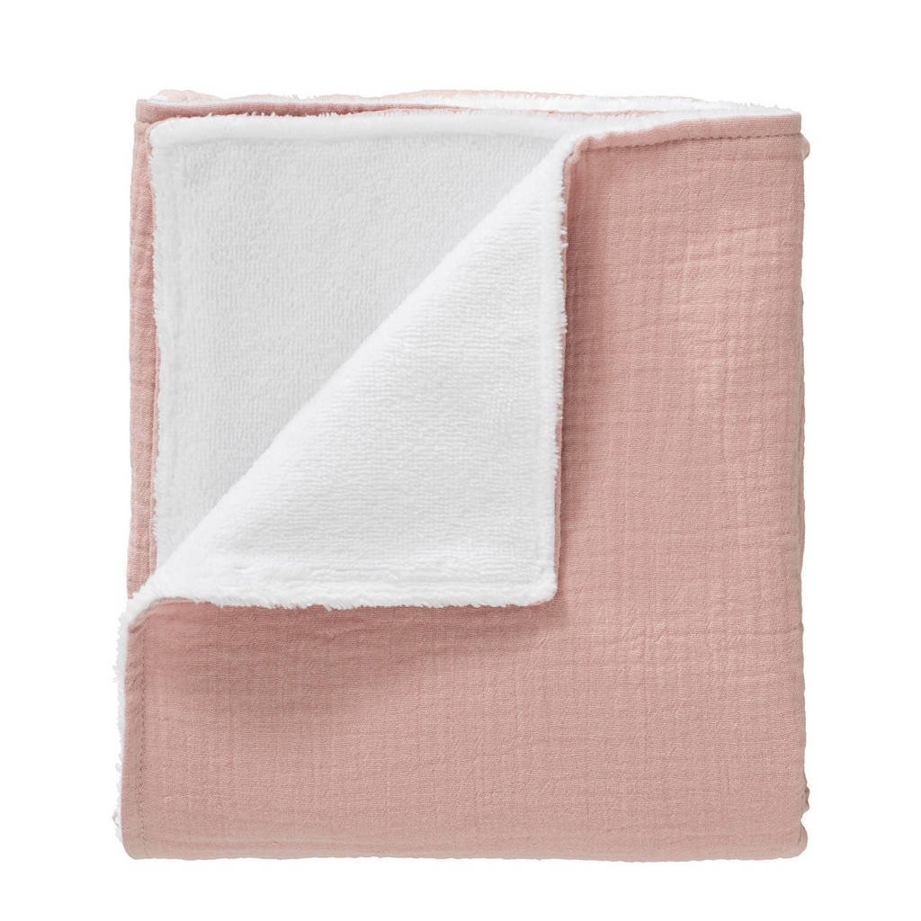 Cottonbaby baby wiegdeken soft 75x90 cm roze, Oudroze