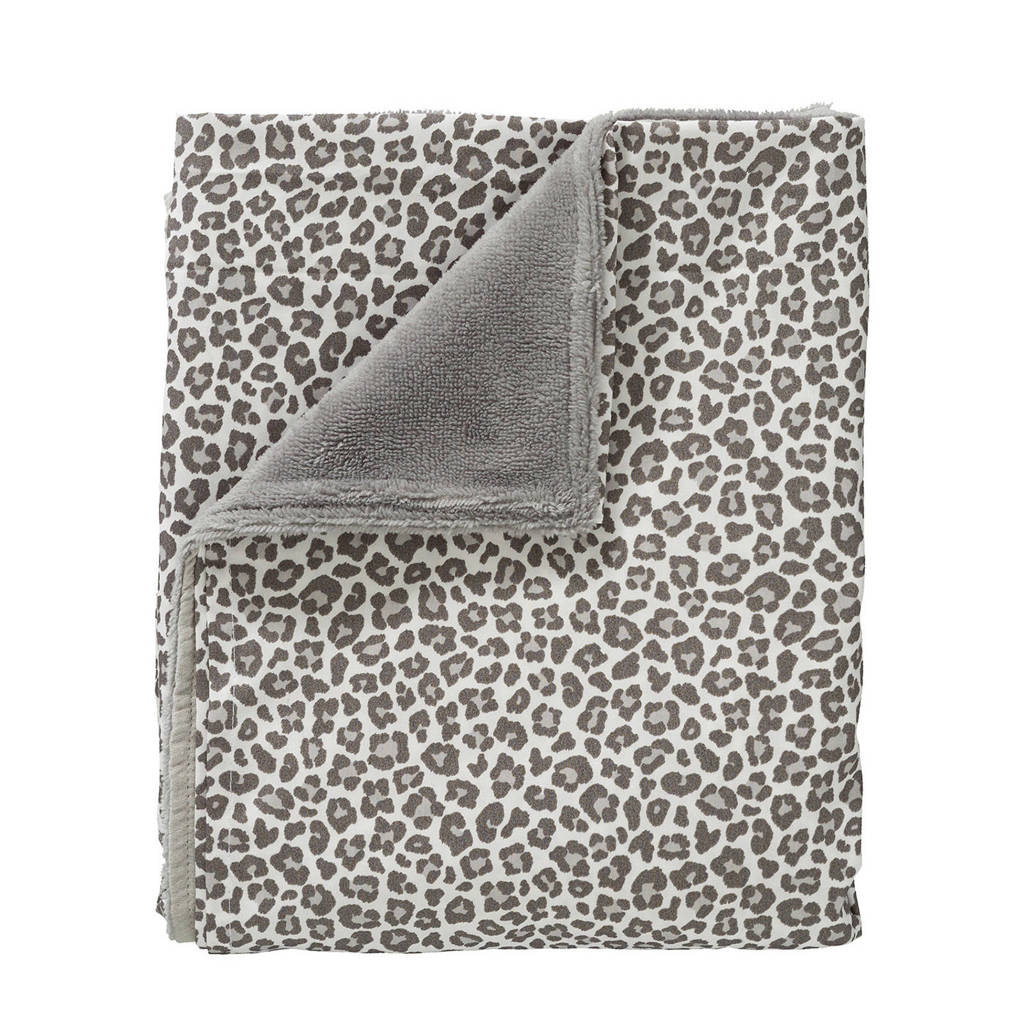 Cottonbaby baby wiegdeken 75x90 cm panter grijs, Grijs