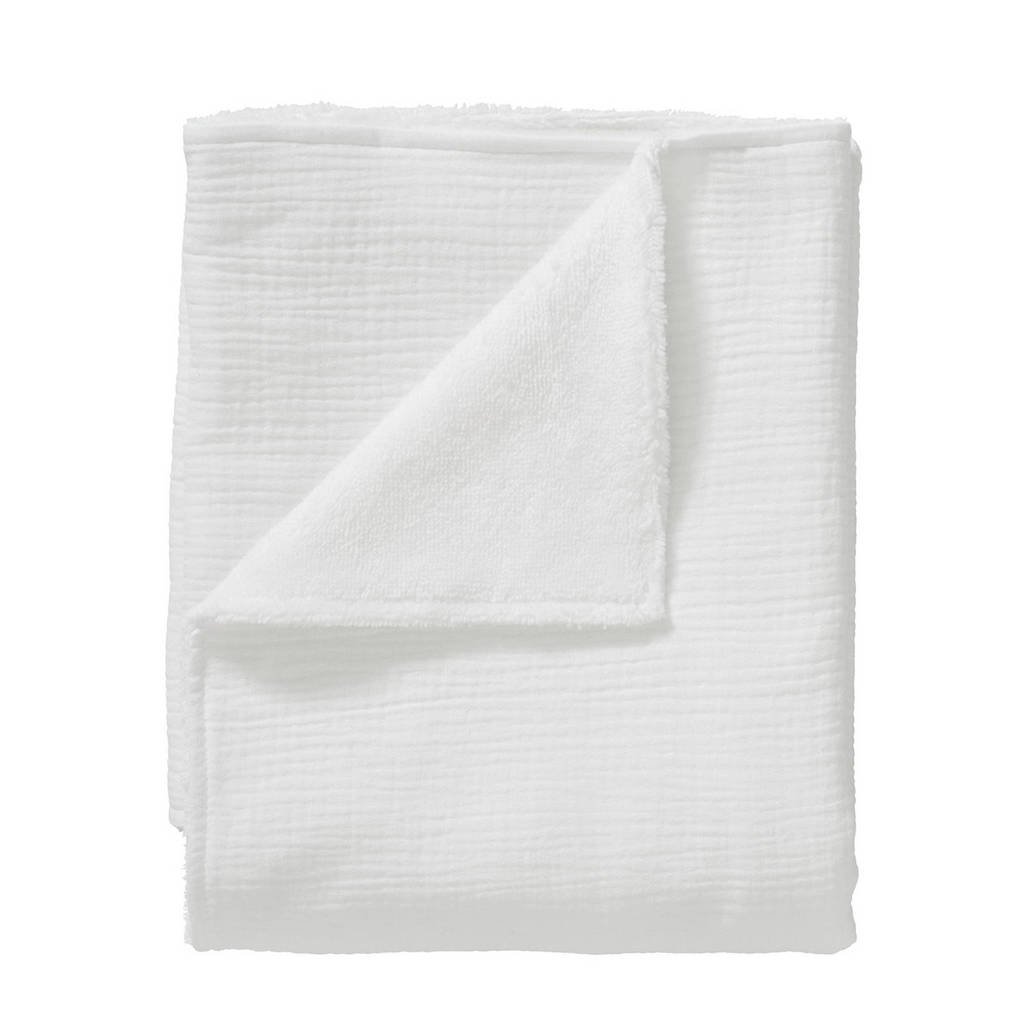 Cottonbaby baby wiegdeken soft 75x90 cm wit, Wit