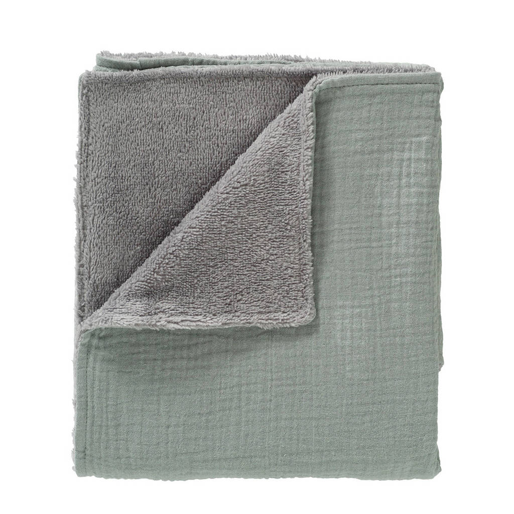 Cottonbaby wiegdeken soft 75x90 cm oudgroen, Oudgroen