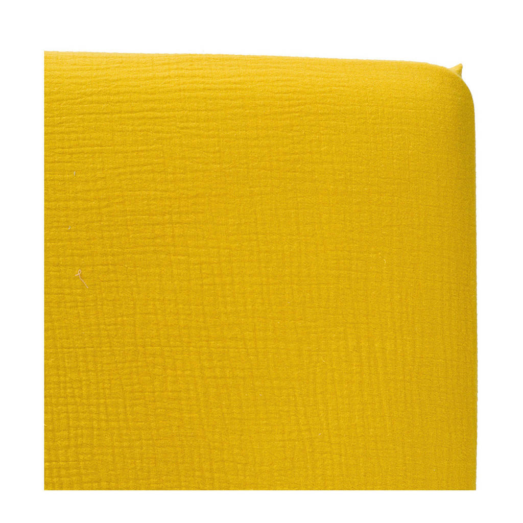 Cottonbaby katoenen hoeslaken wieg soft 40x80 cm Okergeel