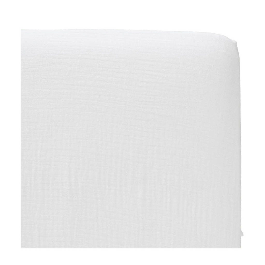 Cottonbaby katoenen hoeslaken ledikant soft 60x120 cm, Wit