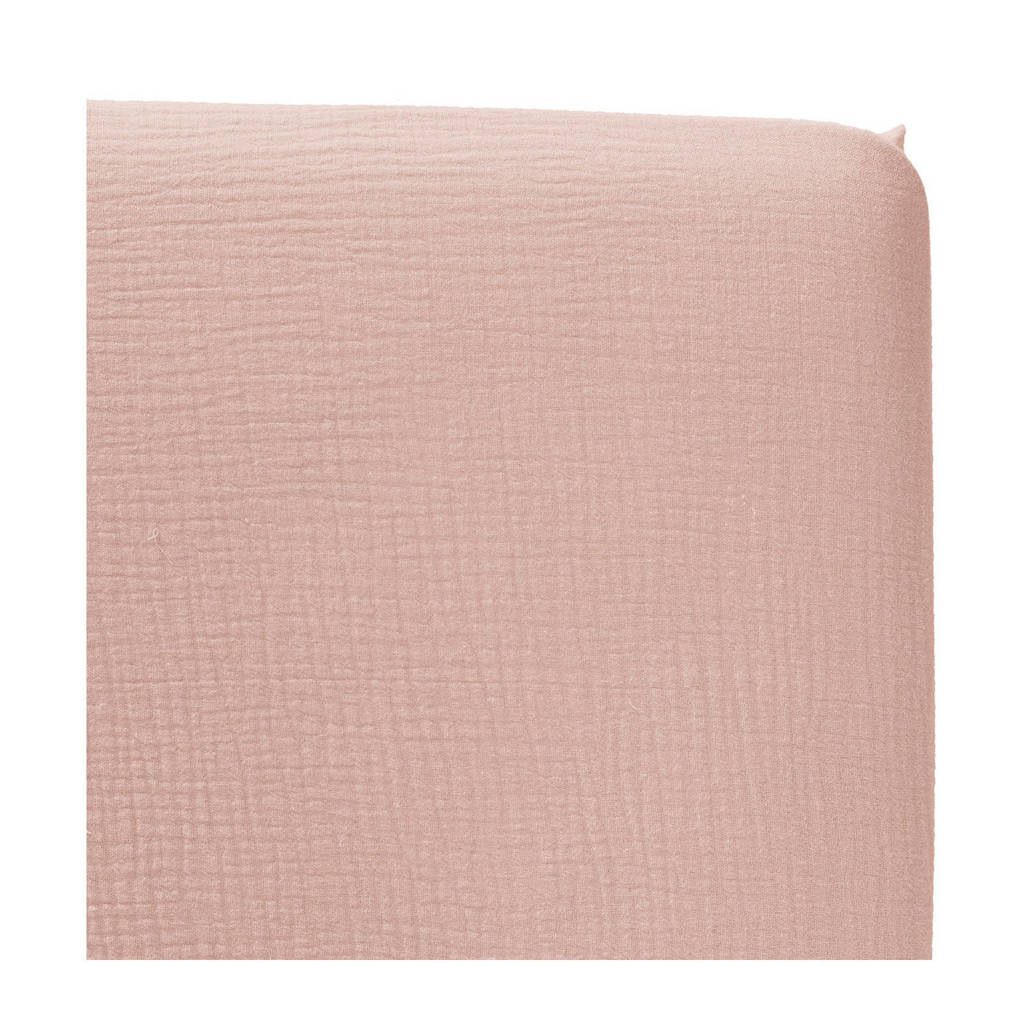 Cottonbaby katoenen hoeslaken ledikant soft 60x120 cm, Oudroze
