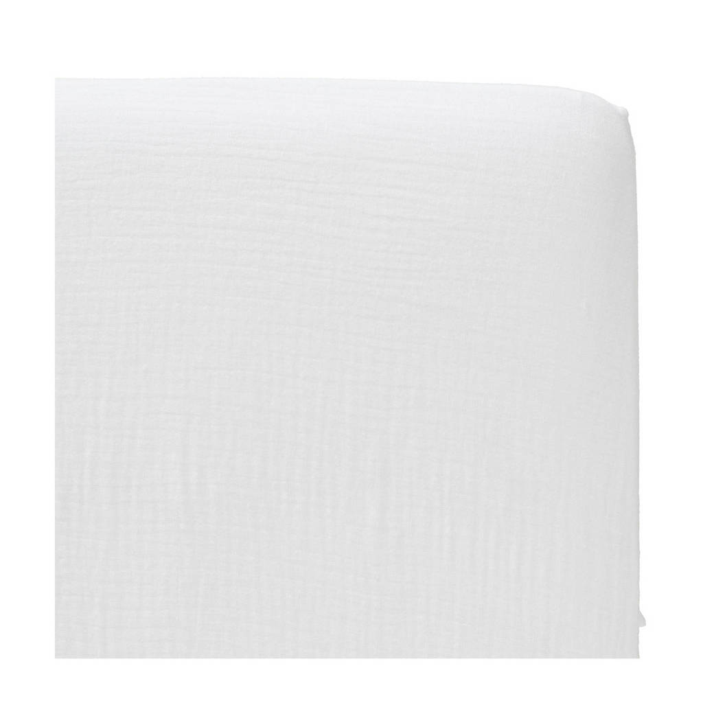 Cottonbaby katoenen hoeslaken wieg soft 40x80 cm, Wit