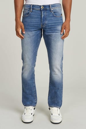 3301 straight tapered fit jeans worn in azure