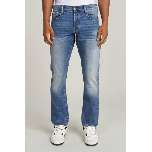 G-STAR 3301 straight tapered fit jeans worn in azure afbeelding