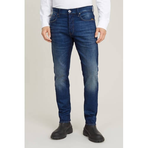 G-STAR 3301 slim fit jeans worker blue faded afbeelding