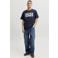 JACK & JONES ESSENTIALS slim T-shirt donkerblauw