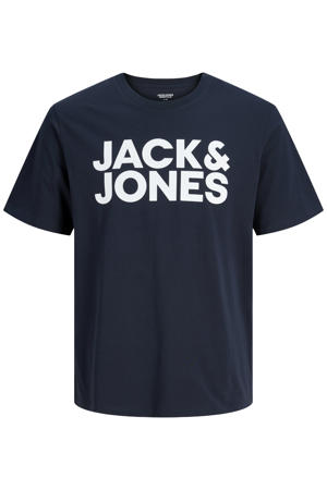 slim T-shirt donkerblauw