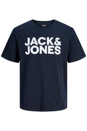 slim T-shirt donkerblauw