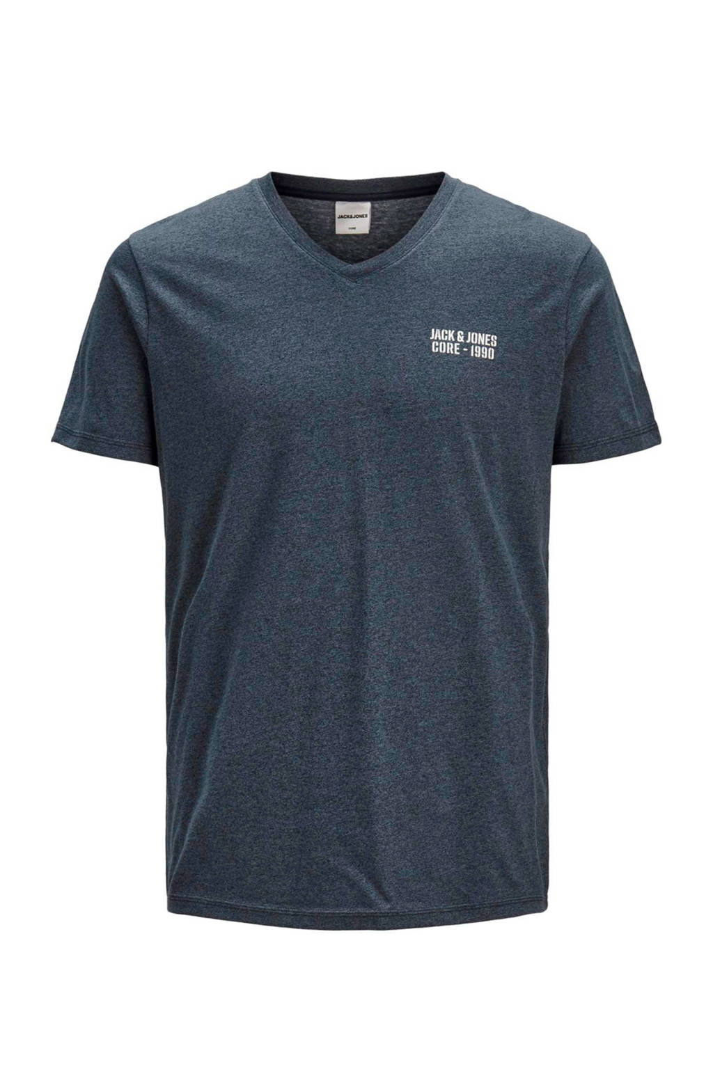 JACK & JONES CORE gemêleerd T-shirt donkerblauw, Donkerblauw