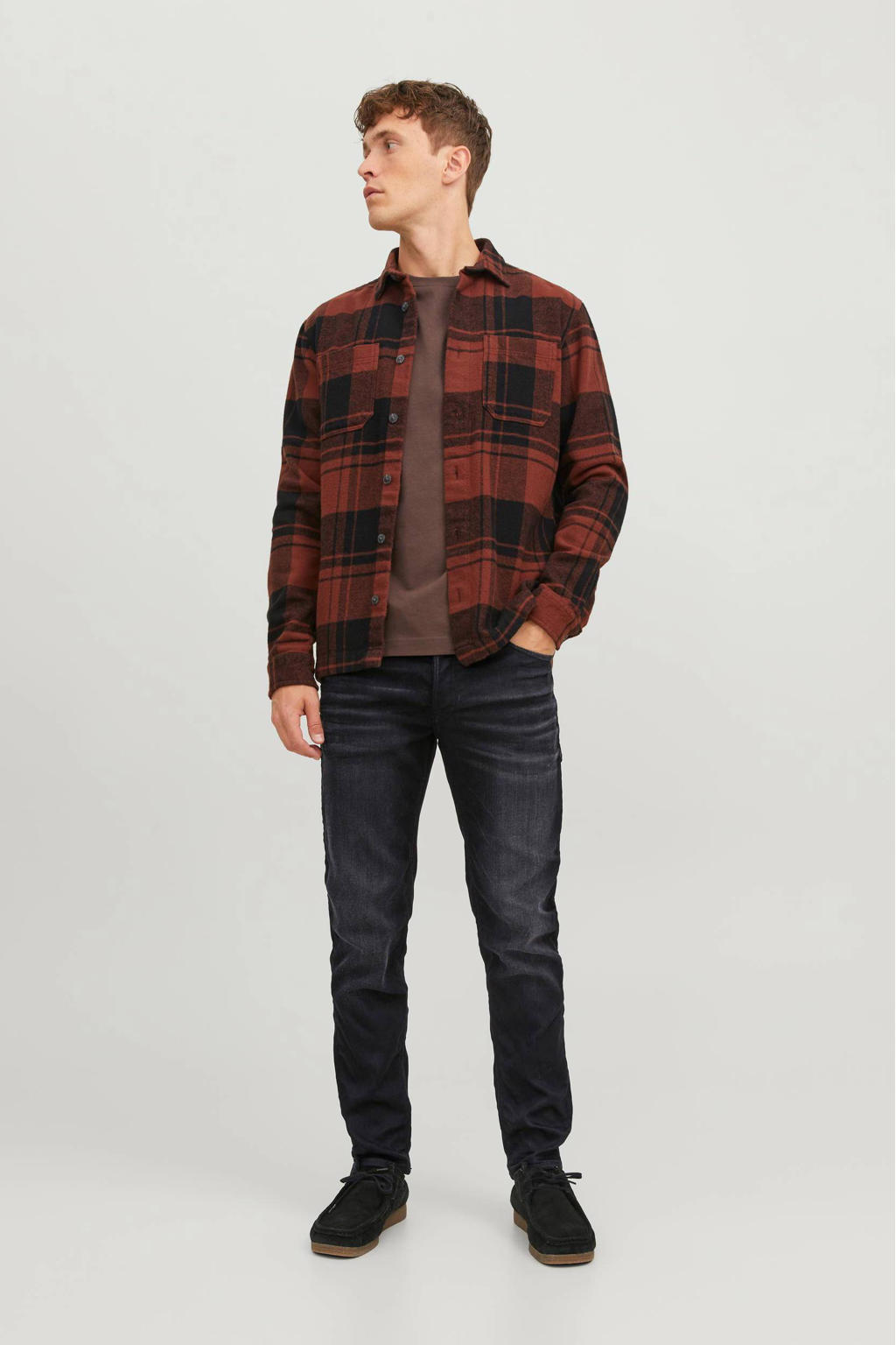 JACK & JONES tapered fit jeans JJIMIKE JJORIGINAL black denim