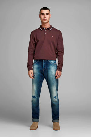 PREMIUM slim fit polo bruin