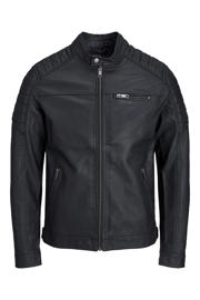 thumbnail: JACK & JONES ESSENTIALS imitatieleren  jas zwart