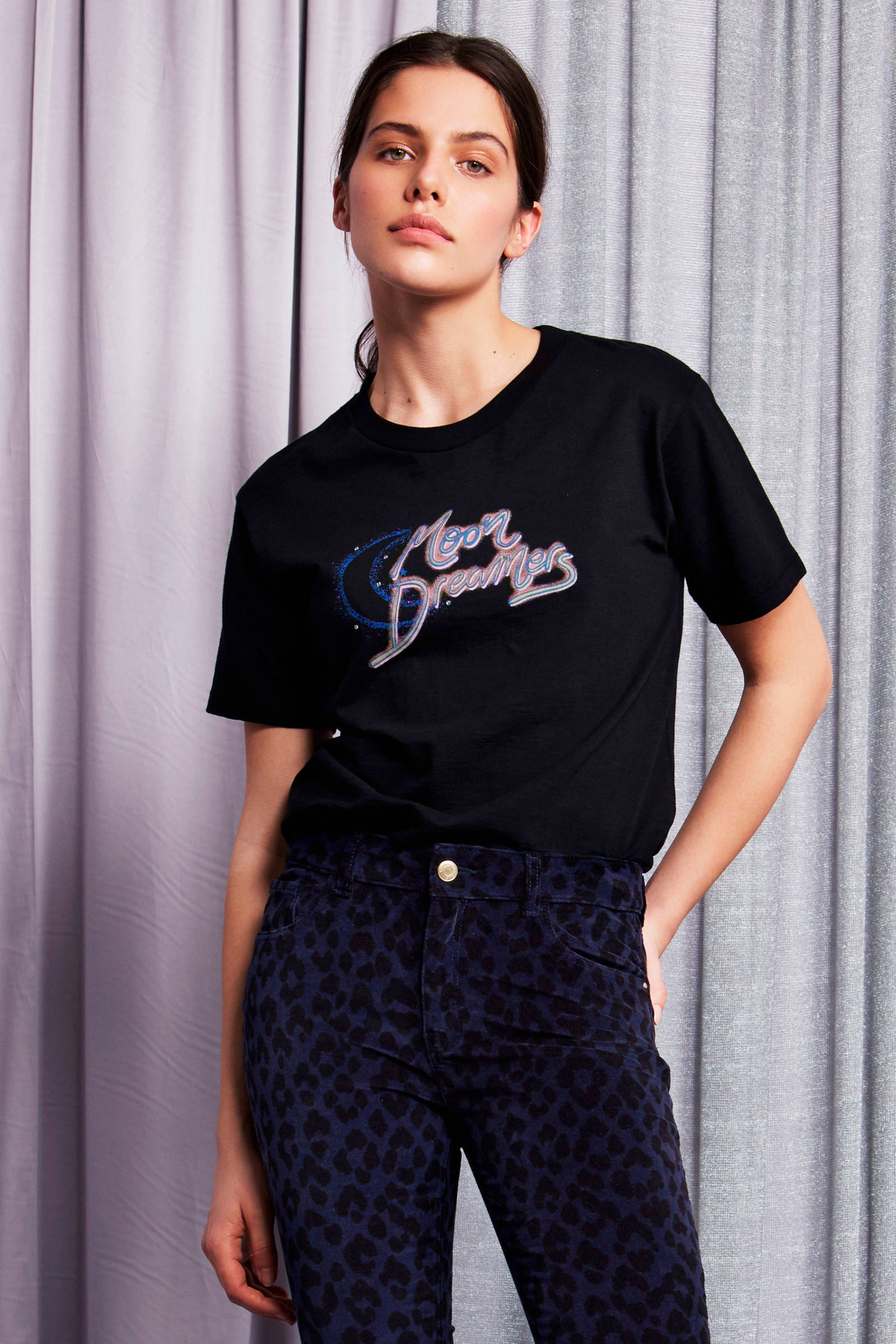 Fabienne Chapot T shirt met printopdruk zwartpaars | wehkamp Fabienne Chapot T shirt met printopdruk zwartpaars | wehkamp