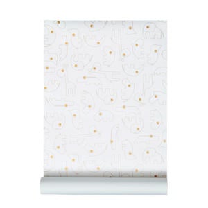 behang wit/goud  (1000 cm)