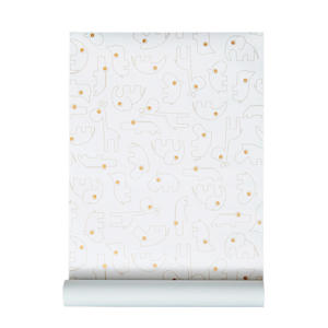 behang wit/goud  (1000 cm)