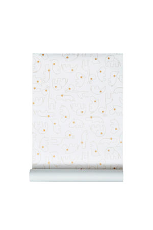 behang wit/goud  (1000 cm)