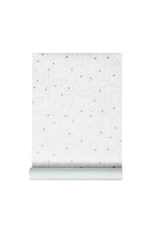 behang wit/goud (1000 cm)