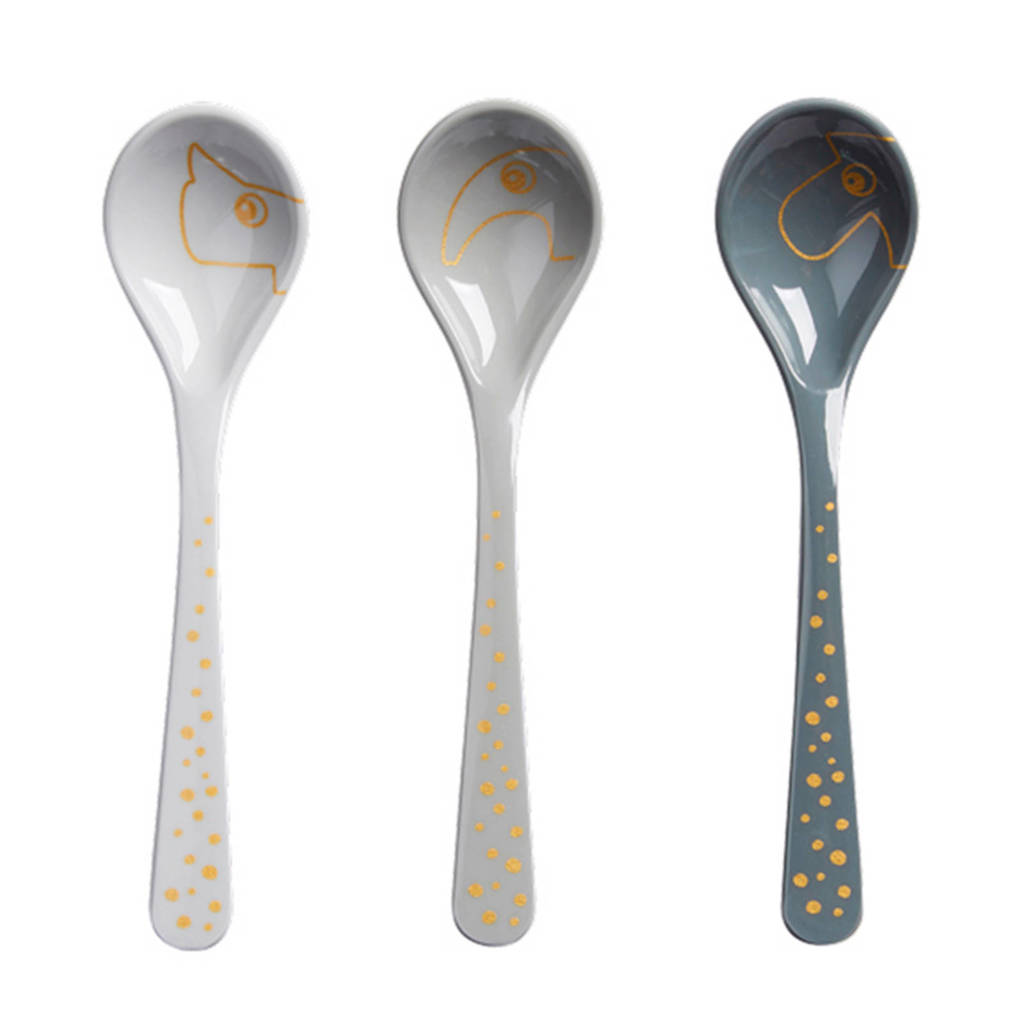 Done by Deer lepel grijs - set van 3, Grijs