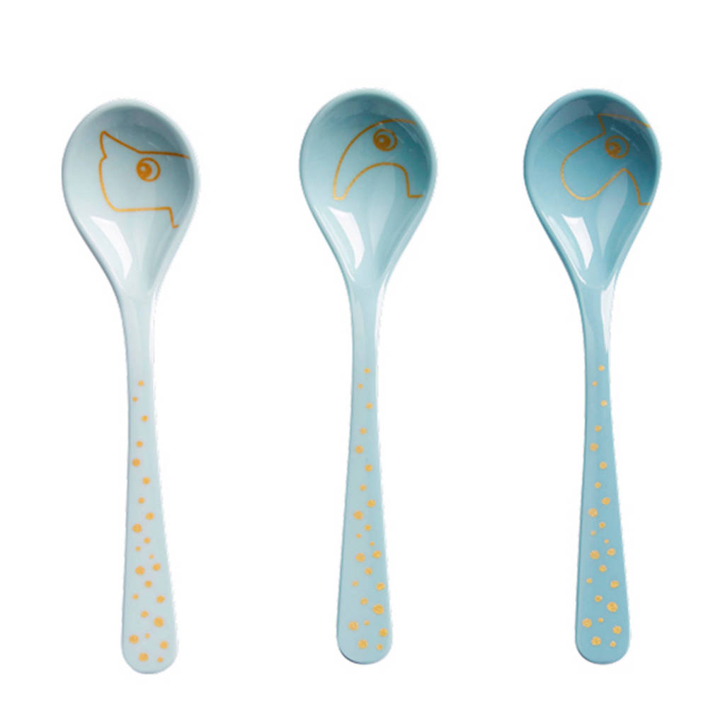 Done by Deer lepel blauw - set van 3, Blauw