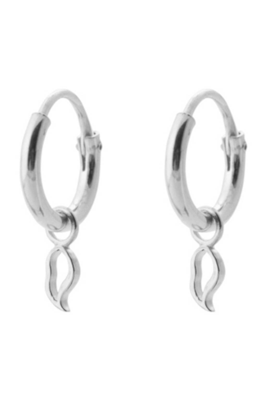 ANNA + NINA Essentials Flame Oorbellen 18-2M902010S, Zilverkleurig