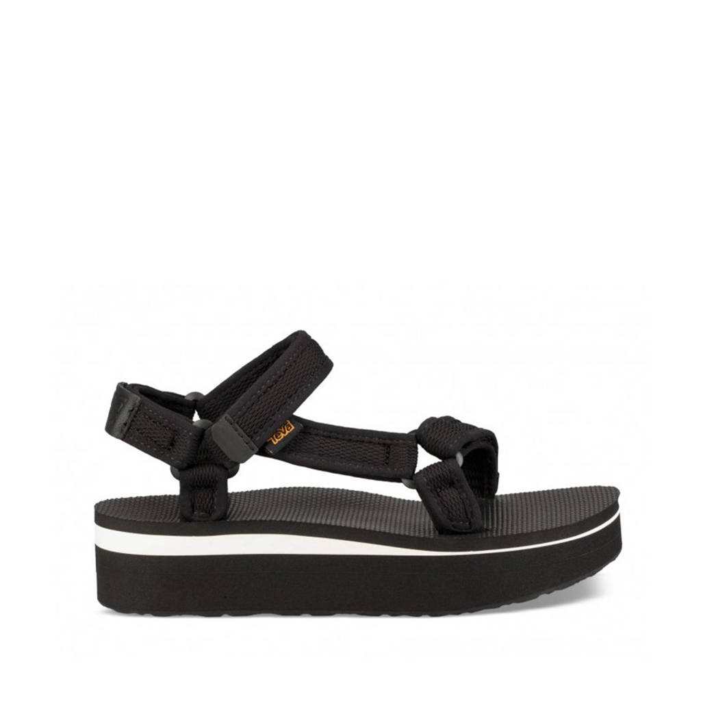 Teva Flatform Flatform plateau sandalen zwart, Zwart