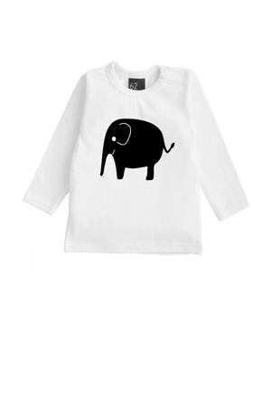 longsleeve met printopdruk wit