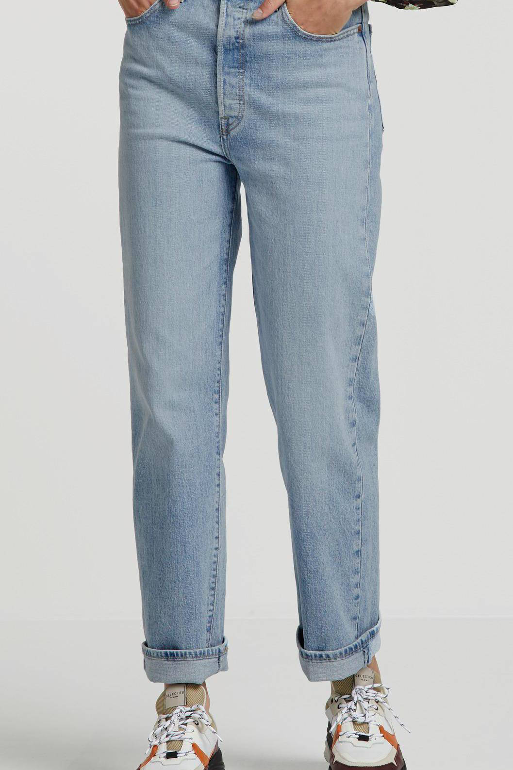levi's ribcage high waist straight fit jeans met stretch