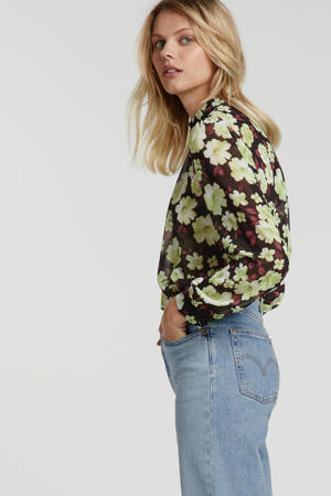 Ribcage cropped high waist straight fit jeans lichtblauw