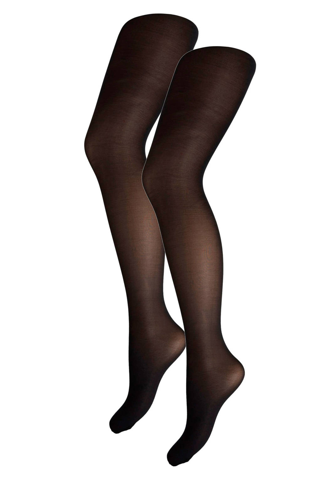 PIECES panty Nikoline 20 denier set van 2 zwart, Zwart