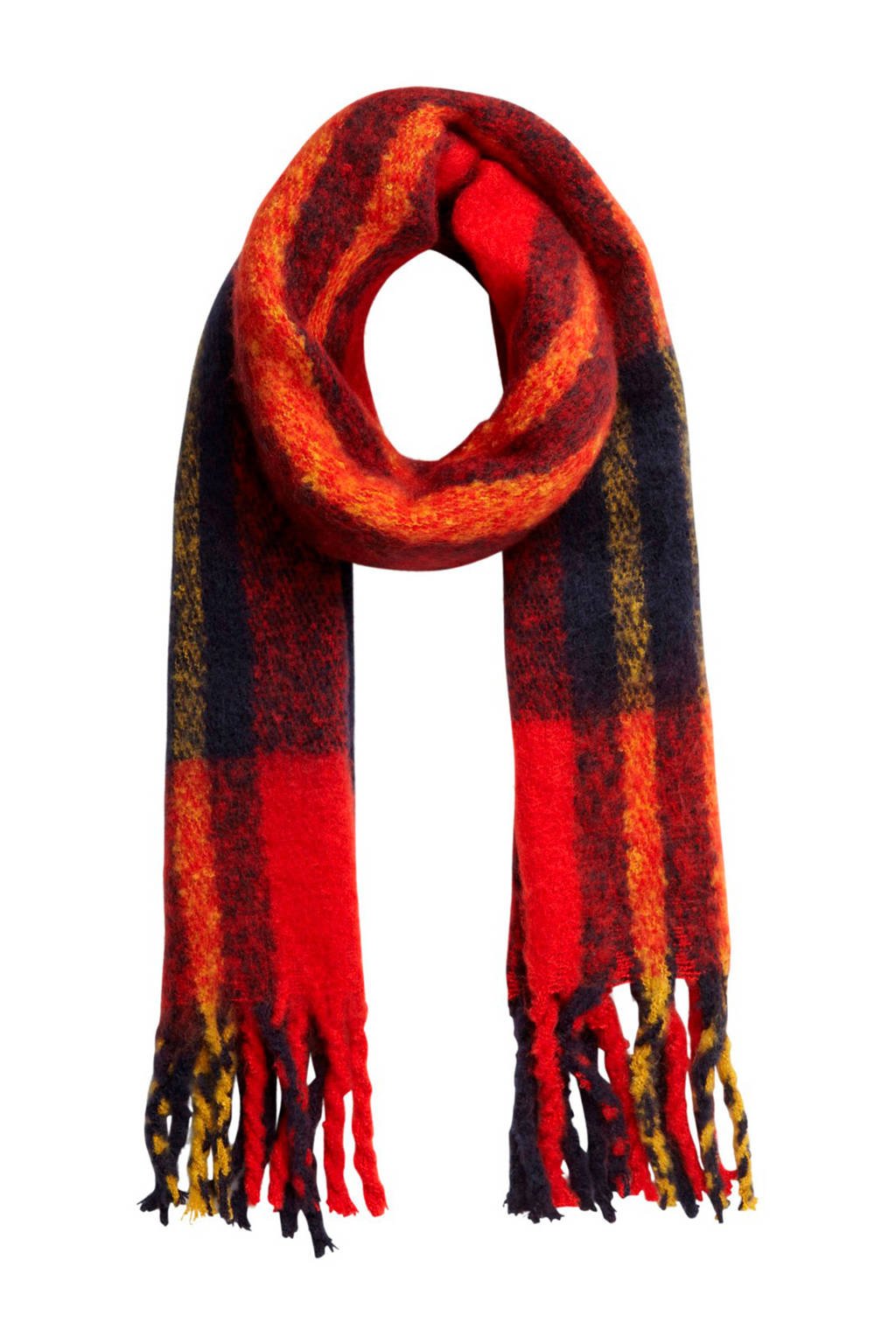 PIECES geméleerd sjaal rood, Rood