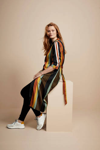 gestreepte blousejurk multi