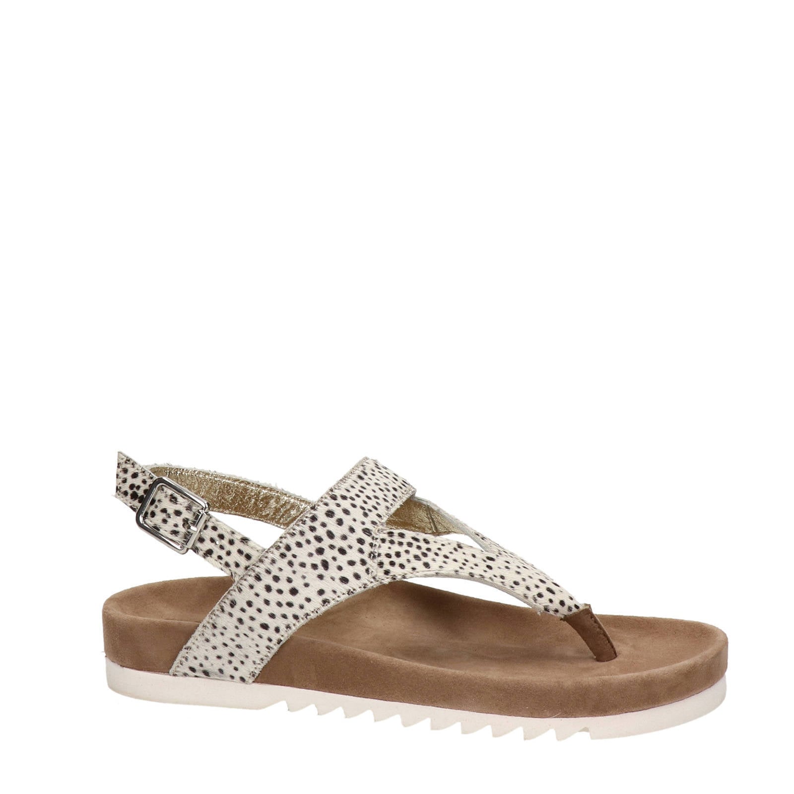 Maruti Bear leren sandalen met panterprint | wehkamp