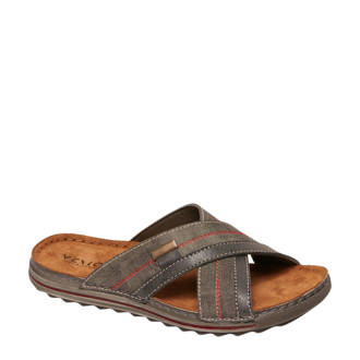 slippers grijs/bruin