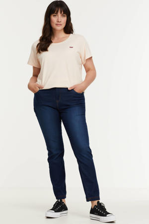 regular waist slim fit jeans Emily dark denim