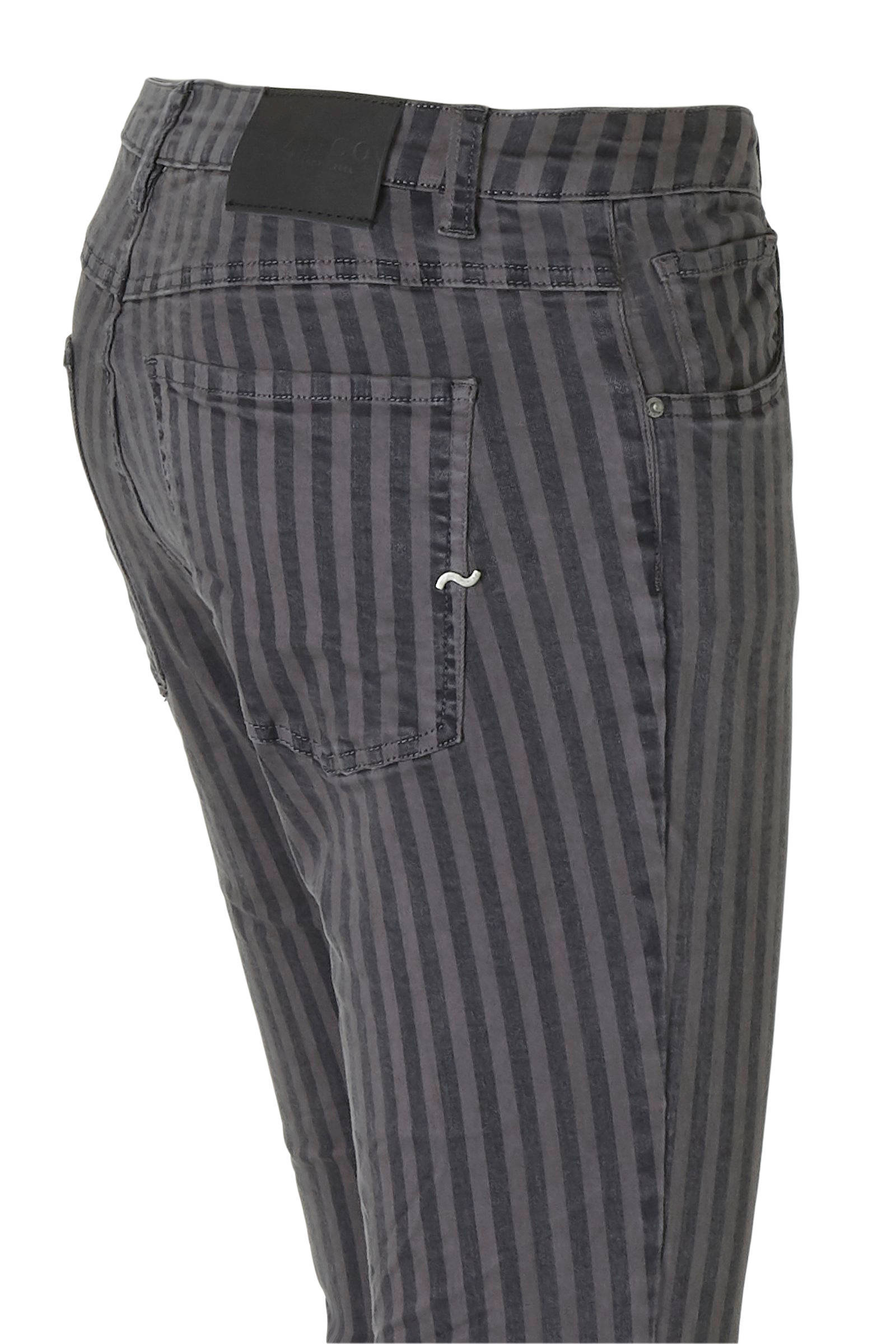 Bianco Jeans gestreepte skinny jeans grijs | wehkamp
