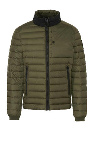 winterjas kaki/zwart