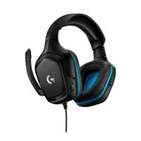 Logitech G432 headset, Zwart, Blauw