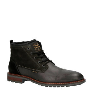 Boot leren veterboot zwart